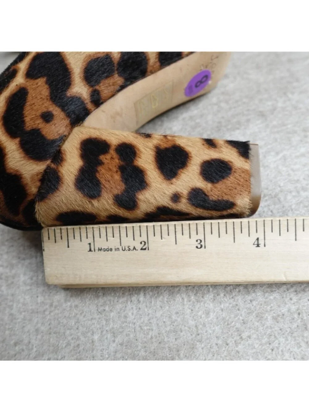 J.Crew Collection Womens Heels 8 Black Cheetah Print Hair On Hide Italy Etta